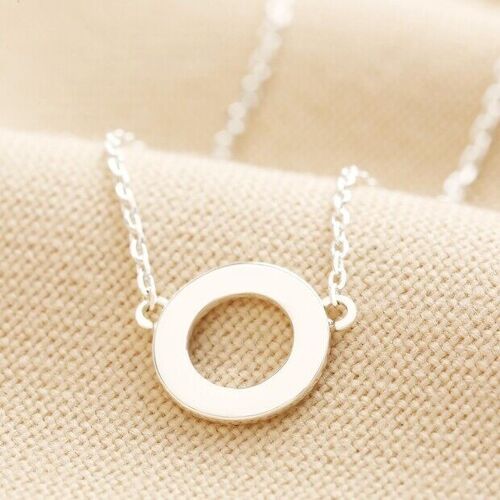 Eternity Ring Pendant Necklace in Silver