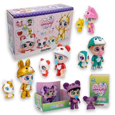 Baby Love Hat and Pet: Funny Box con 3 personaggi diversi.