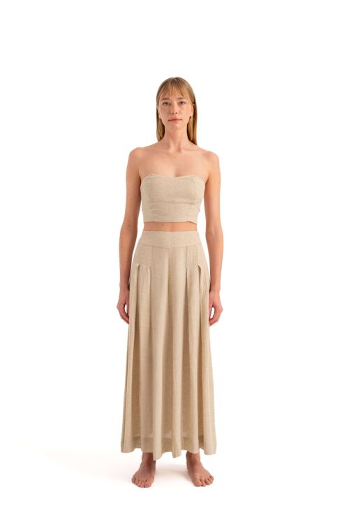 Linen Bandeau Top (3314) 68% Lyocell 32% Linen