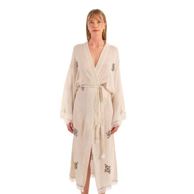 Kimono en chanvre (3326) 53% viscose, 34% coton, %13 chanvre