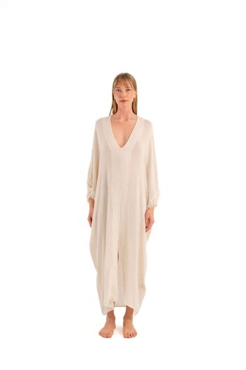 Caftan en lin froissé (3324) 63 % viscose, 23 % coton, 14 % lin 4