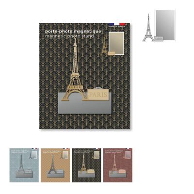 Portafoto magnetico in metallo - Parigi - 4 colori tra cui scegliere