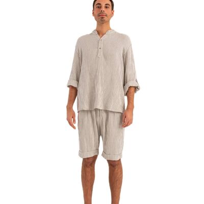 Men's Stripe Linen Shorts (3350) 69% Cotton, 27% Viscose, 4% Linen