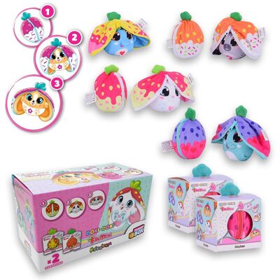 DOKI DOKI FRUTTINI PLUSH: FUNNY BOX 2 DIFFERENT CHARACTERS.