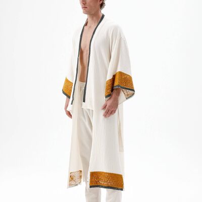 Crinkle Long Kimono (3188) 100% cotton