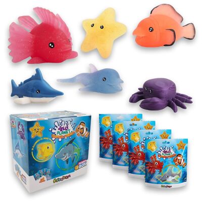 TROPICAL FRIENDS JELLY PLANET: Divertida Caja con 4 personajes diferentes.