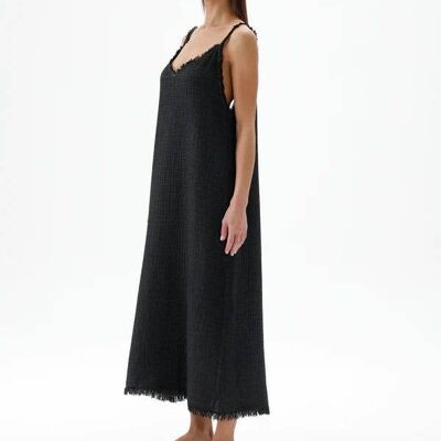 Black Strappy Dress (3186) 100% cotton