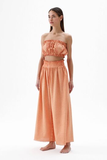 Haut bandeau orange (3220) 30% lin 70% coton 1