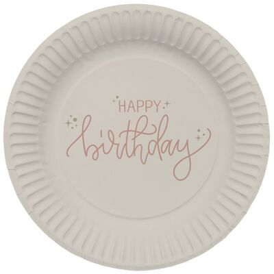 Plates - Crème Rose - 23 cm - 8 pieces