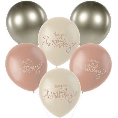 Ballons en Latex - Rose Crème - 33 cm - 6 pièces