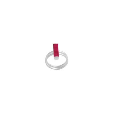 Bague Tyee - Argent 925 - Quartz fuschia