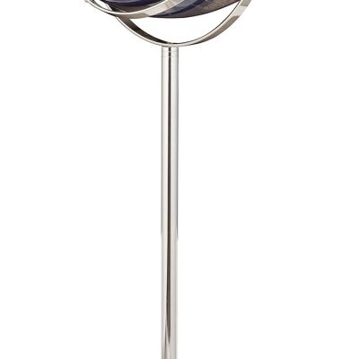 Globo APOLLO diametro 43 cm e base blu metallizzato, argento