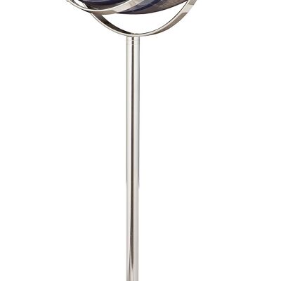 APOLLO globe, 43 cm diameter and base, metallic blue, silver