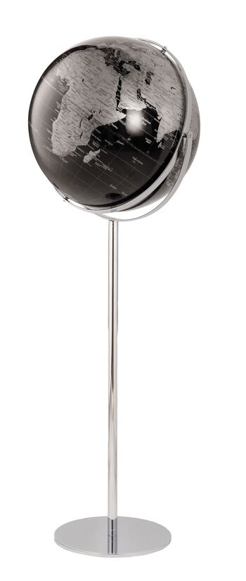 Globe APOLLO, diamètre 43 cm et socle, noir, argent 1