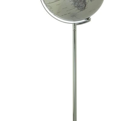 Globe SOJUS LIGHT, diamètre 43 cm et socle, argent