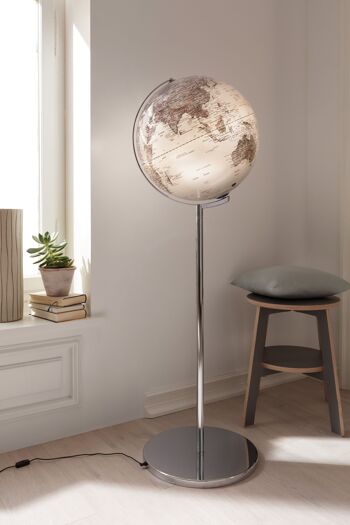 Globe SOJUS LIGHT, diamètre 43 cm et socle, argent 6