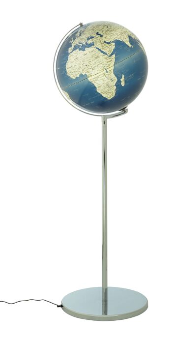Globe SOJUS LIGHT, diamètre 43 cm et socle, bleu métallisé, argent 2