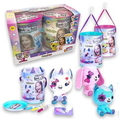 Maxi peluche Doki Doki Rainbow Pets : Boîte amusante.