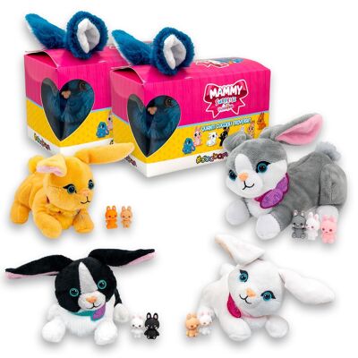 Mammy Surprise Bunnies - Funny Box con 2 peluche diversi