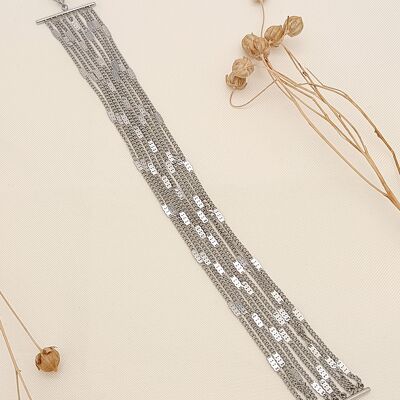 Bracciale multicatena in argento