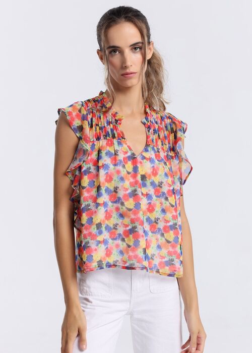 LOIS JEANS - Short sleeve printed blouse |132994