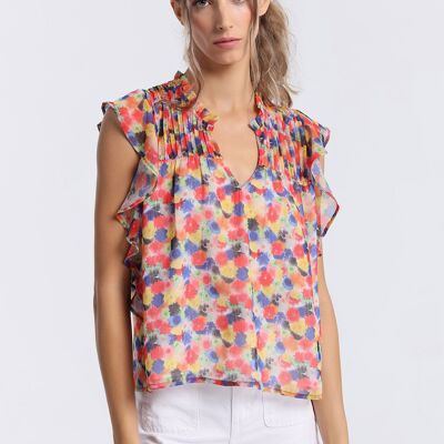 LOIS JEANS - Short sleeve printed blouse |132994