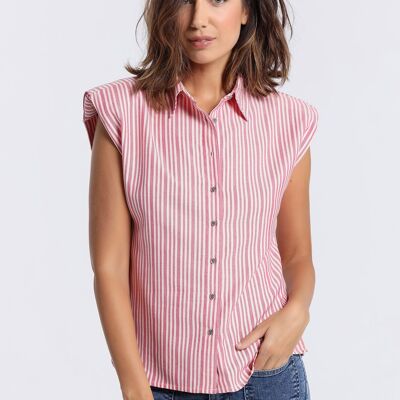 LOIS JEANS - Striped shirt with shoulder pads |133010