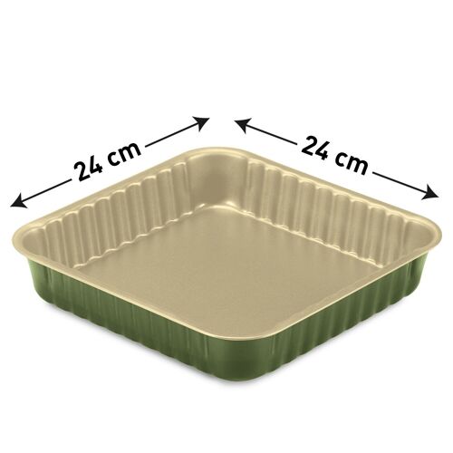 Square Cake Tin Natural Non-Stick Coating Made In Italy