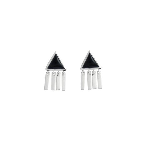Boucles d'oreille Cheveyo - Argent 925 - Onyx noir