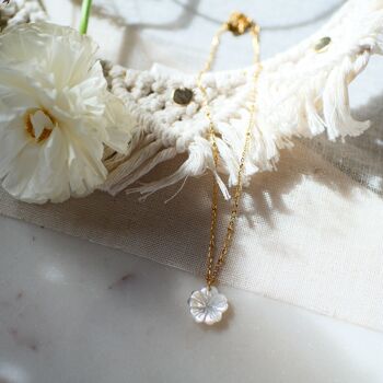 Collier Fleur Nacre FLORA 1