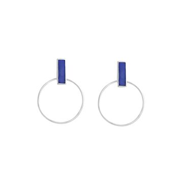 Boucles d'oreille Olathe - Argent 925 - Lapis lazuli