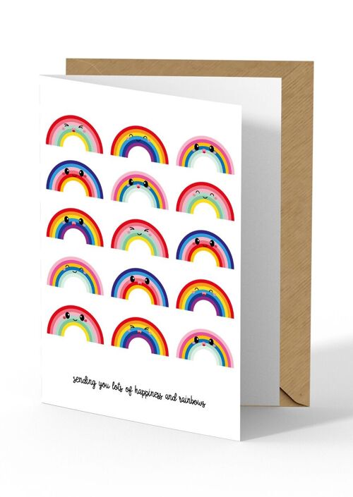 Greeting card Sending rainbows frienship card