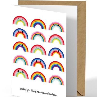 Greeting card Sending rainbows frienship card