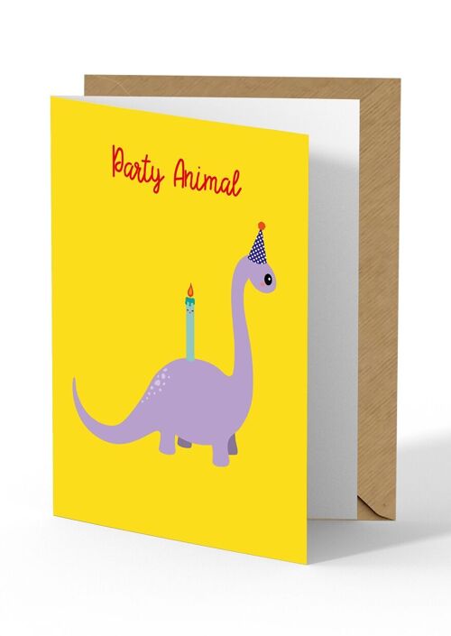 Greeting card Dinosaur birthday party animal