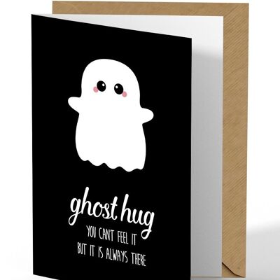 Carte de vœux Ghost Hug est la carte parfaite pour tout ami