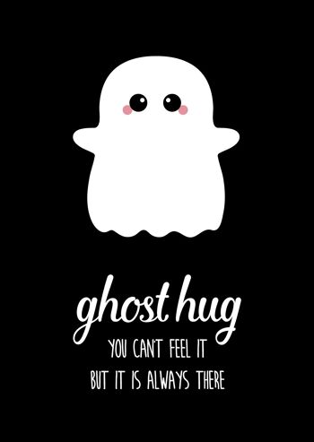 Carte de vœux Ghost Hug est la carte parfaite pour tout ami 4