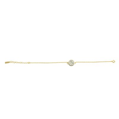 Bracelet Nashoba - Plaqué or - Quartz fuschia