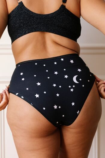 Culotte Taille Haute Coton BIO -  Étoiles 8