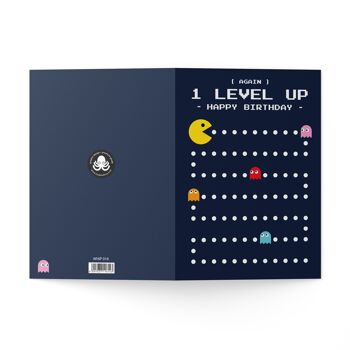 Carte de voeux Pac Man anniversaire 1 niveau supérieur 2