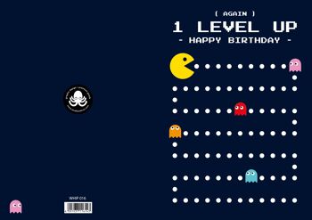 Carte de voeux Pac Man anniversaire 1 niveau supérieur 3