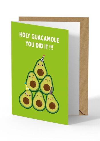 Carte de voeux Avocat Holy Guacamole tu l'as fait 1