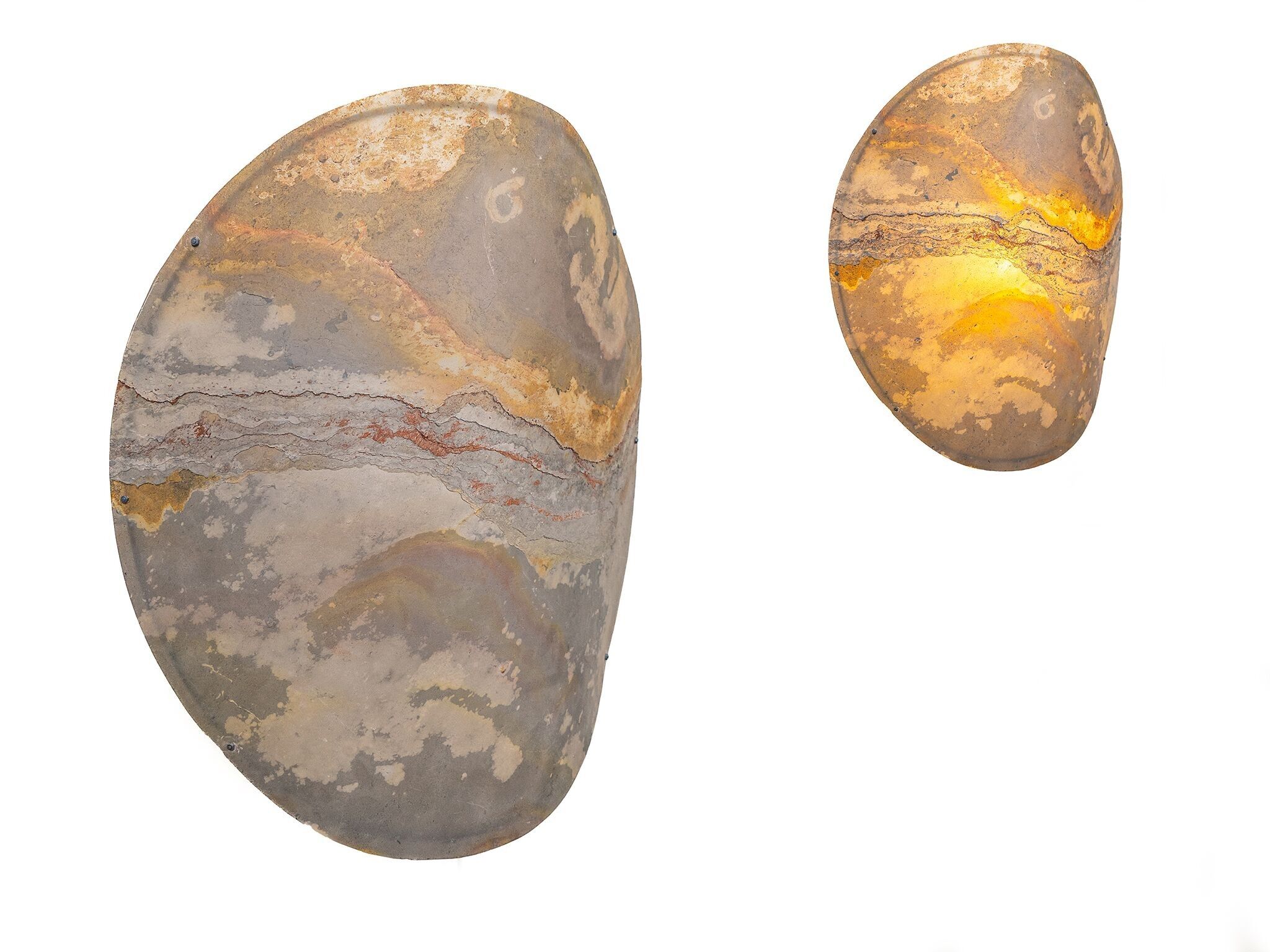 PLAQUE MURALE EN PIERRE ANTIQUE APPAREIL E27/ 220-240V HM136