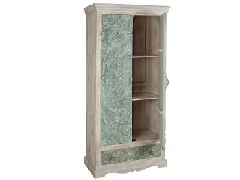 ARMOIRE 2P+1 TIROIRS BOIS SCULPTÉ HM181006 4