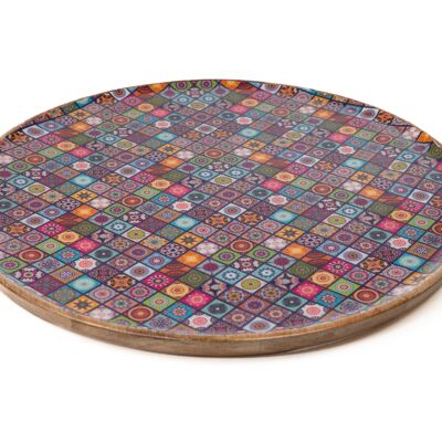 REDDA TRAY. COLORED LACQUERED WOOD 30X30X2CM HM2423