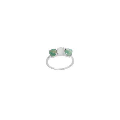 Bague Sinnes - Argent 925 - Amazonite / Pierre de lune