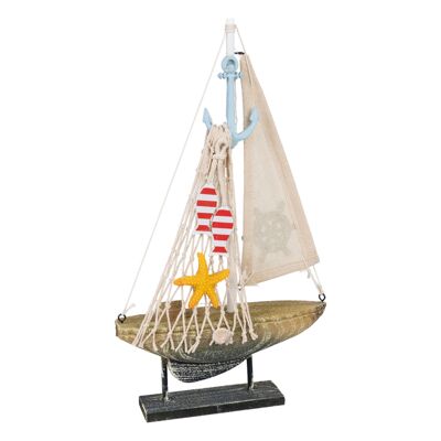 BATEAU EN BOIS 18X4X29CM HM843577