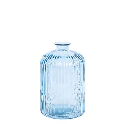 BLUE RECYCLED GLASS BOTTLE 15X15X23CM HM261117