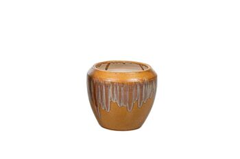 c.POT PORCELAINE JAUNE 25X25X0CM HM270