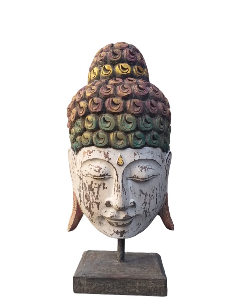 BUDDHA-KOPF IN SOP. HOLZ HM472277