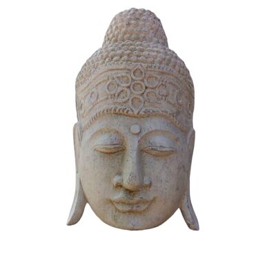 BUDDHA HEAD WOODEN WALL HM472275